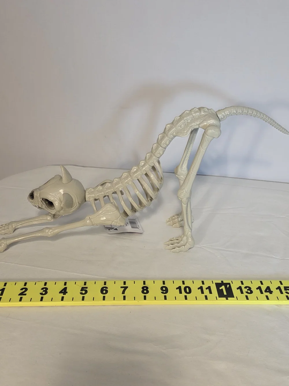 NEW Halloween Lot Of 3 Animal Skeleton Figures Decorations Dog Cat Rat Creepy